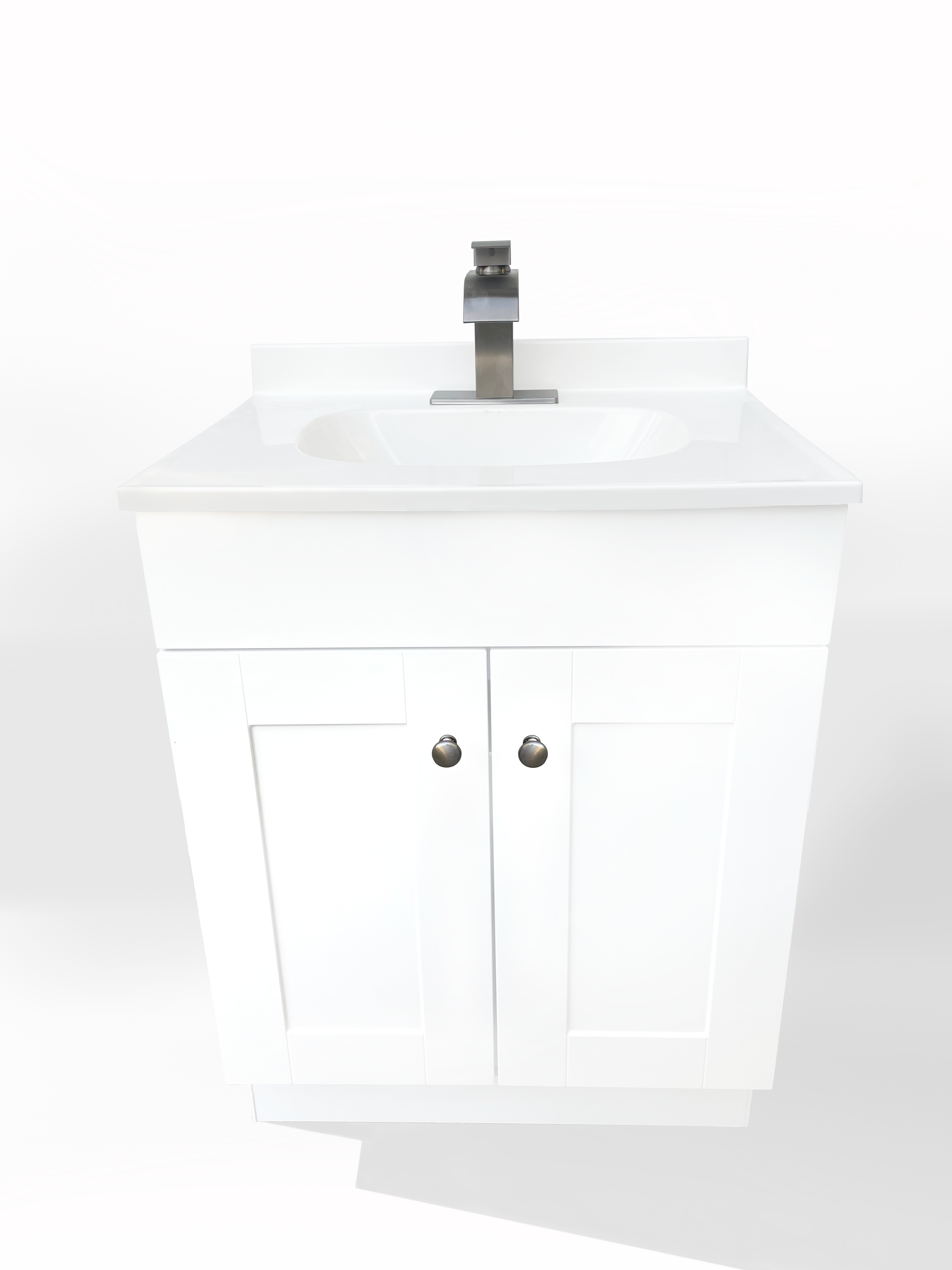 White Portable Sink with Marble Top