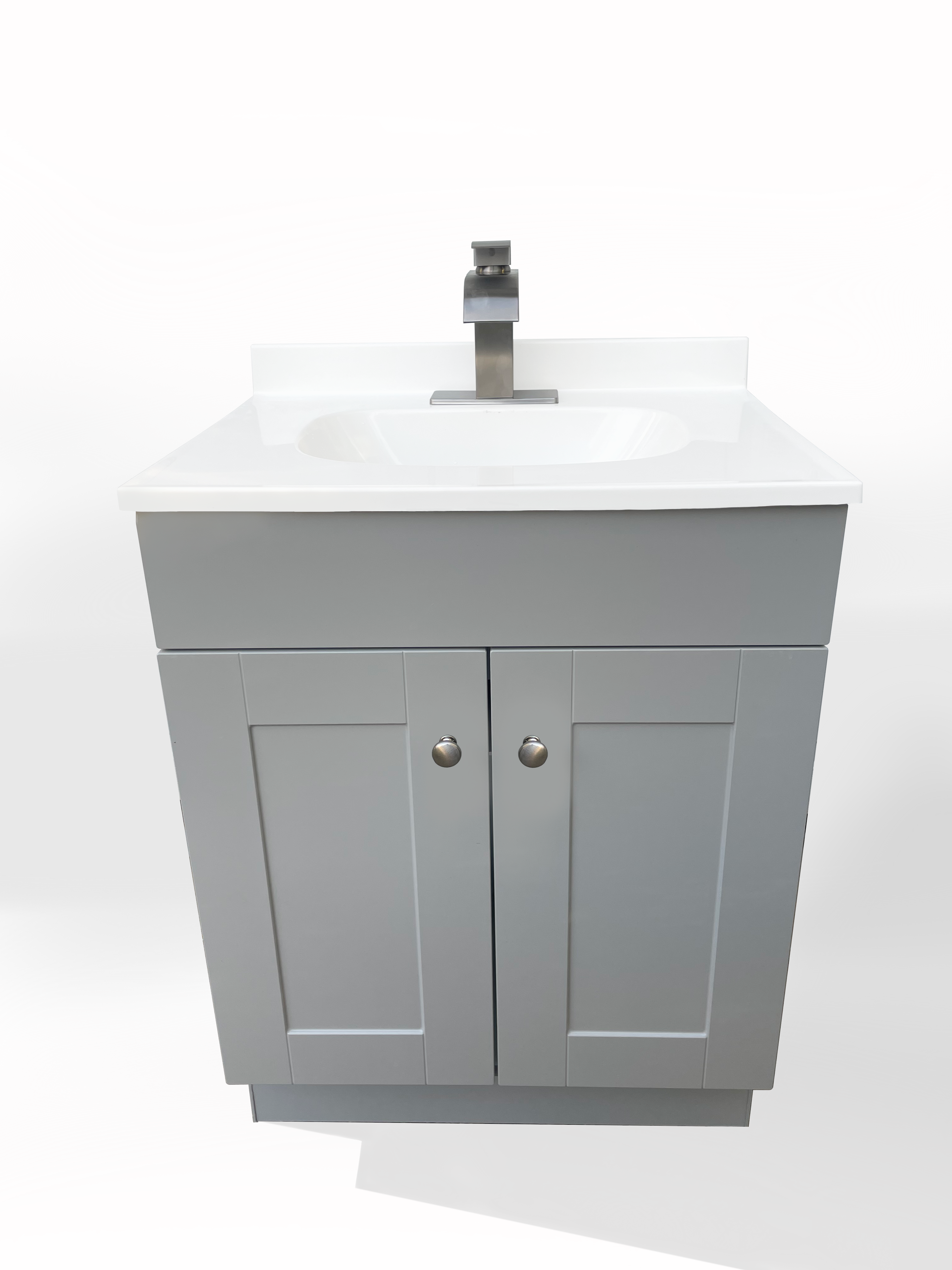 Light Gray Portable Sink with Marble Top