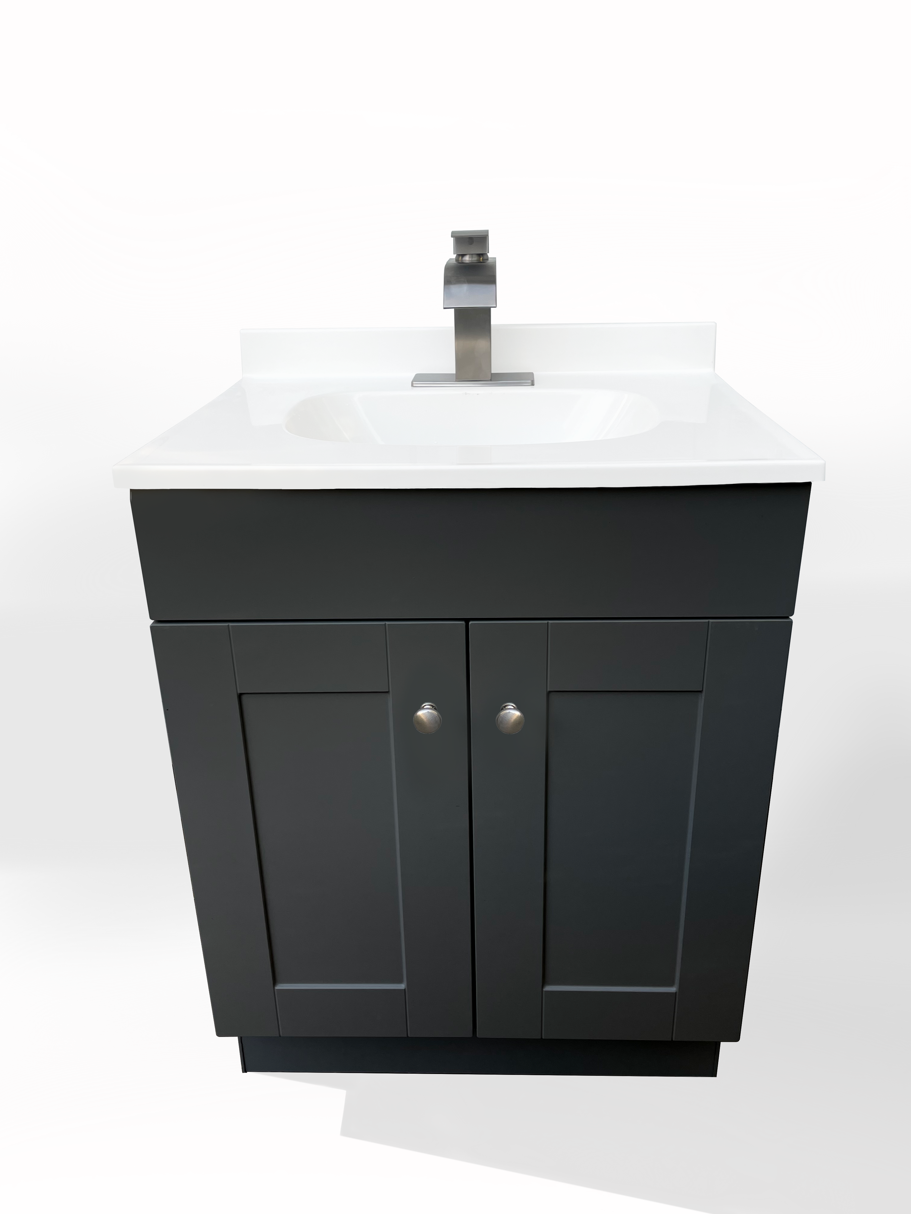 Black Portable Sink with Marble Top