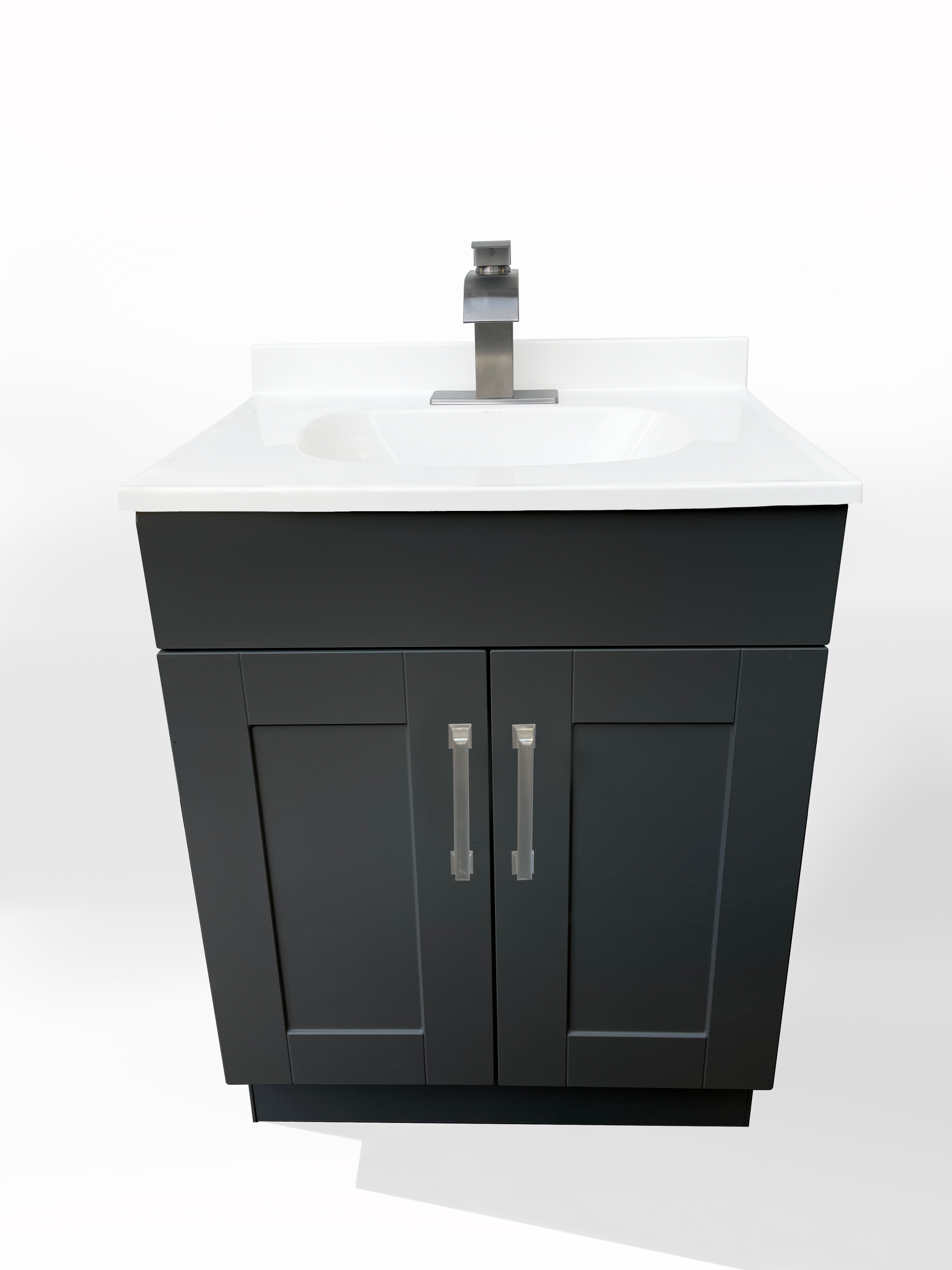 Black Portable Sink with Marble Top