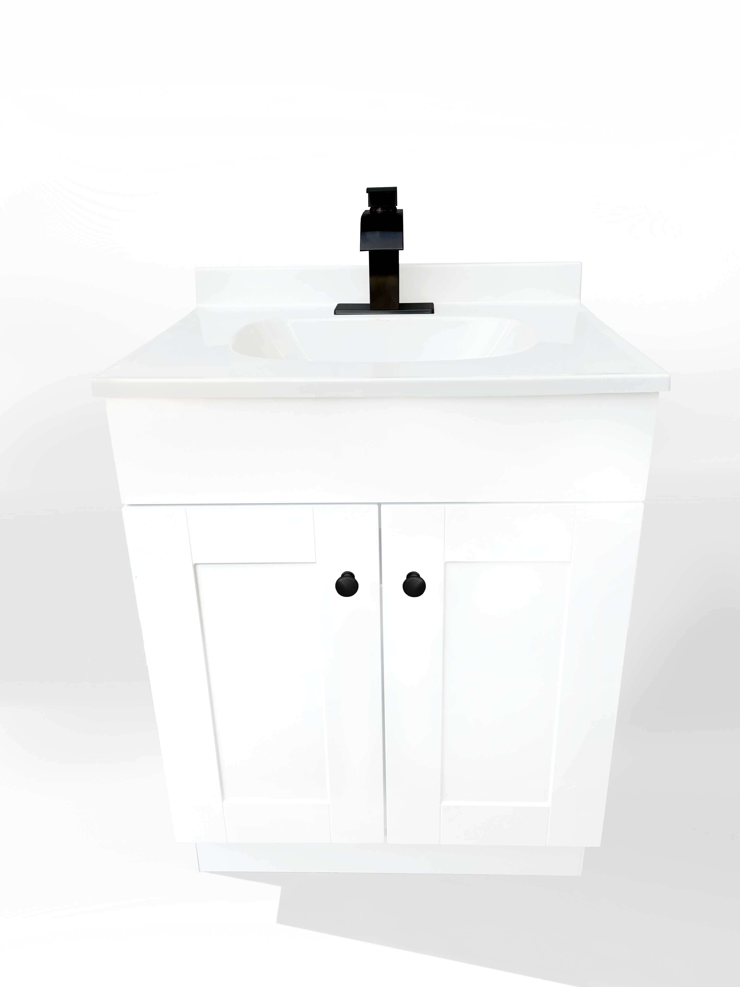 White Portable Sink with Marble Top