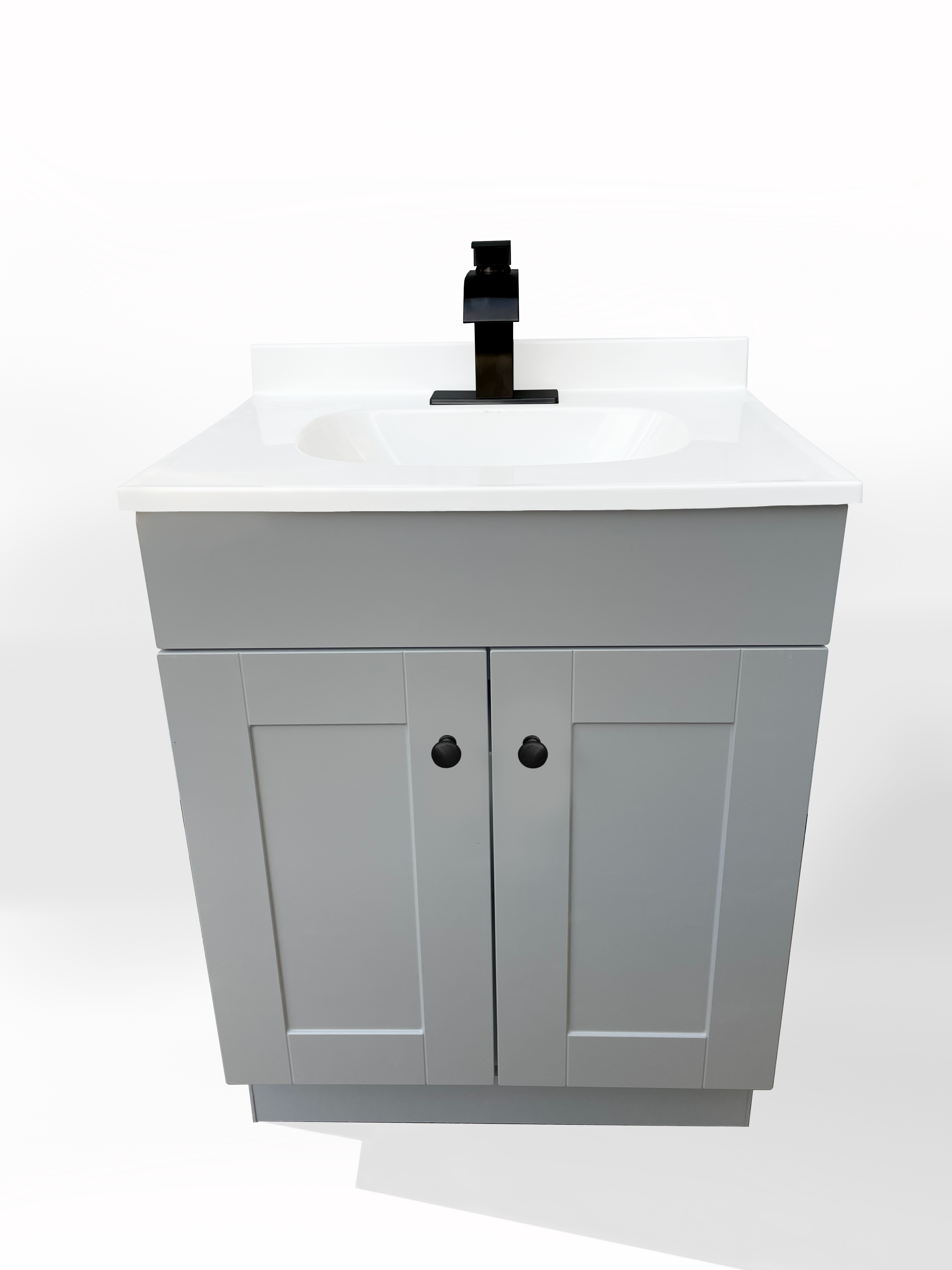 Light Gray Portable Sink with Marble Top