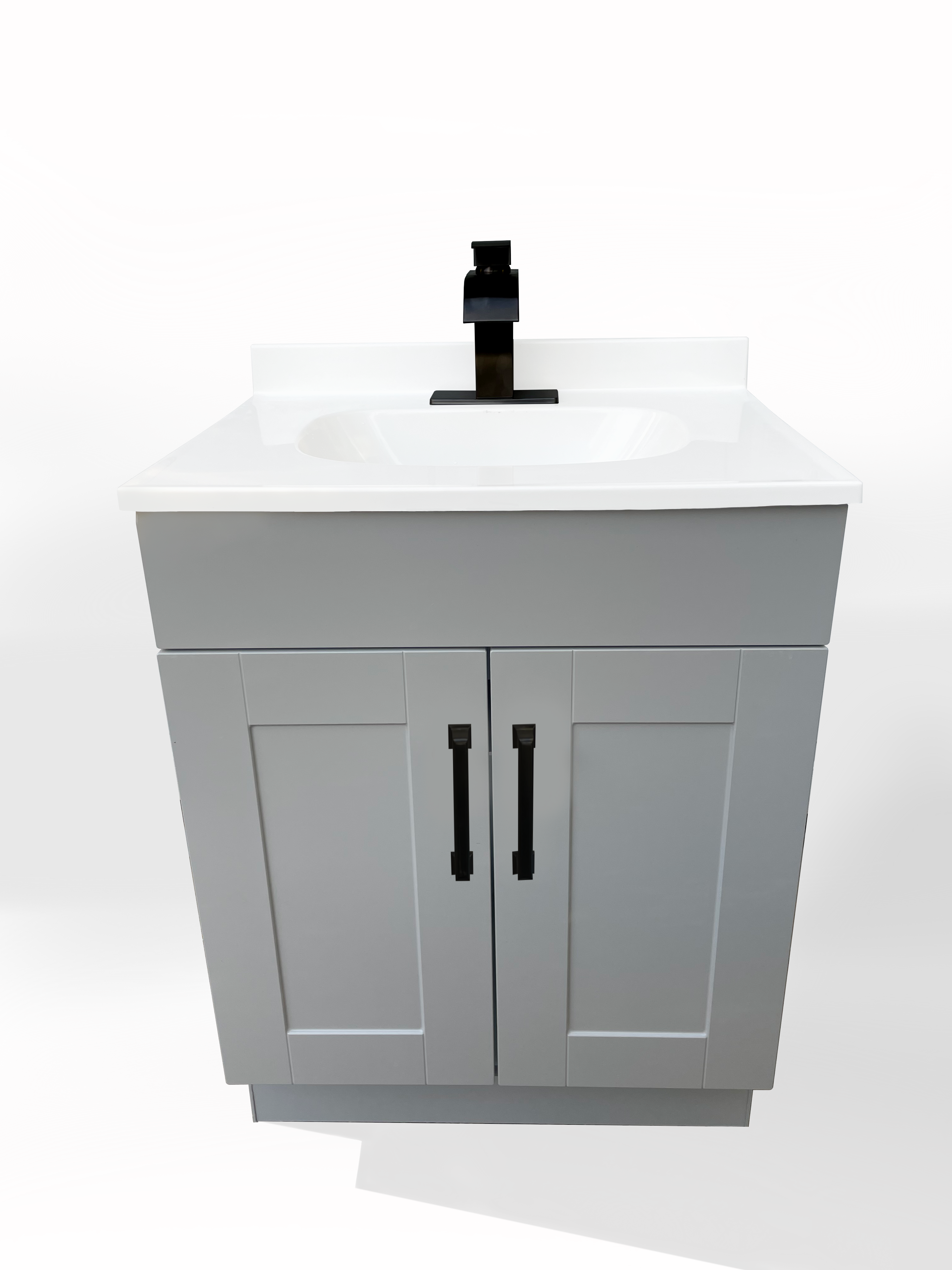 Light Gray Portable Sink with Marble Top