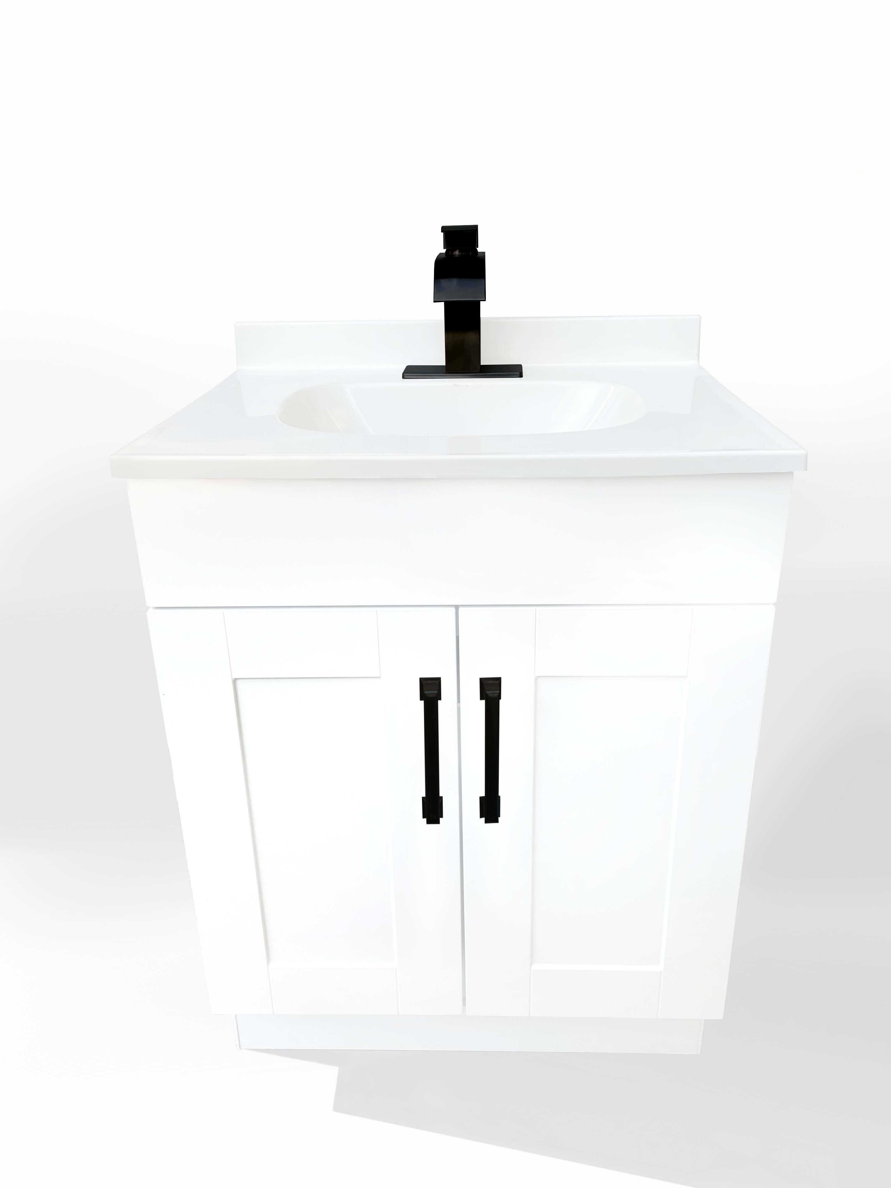 White Portable Sink with Marble Top