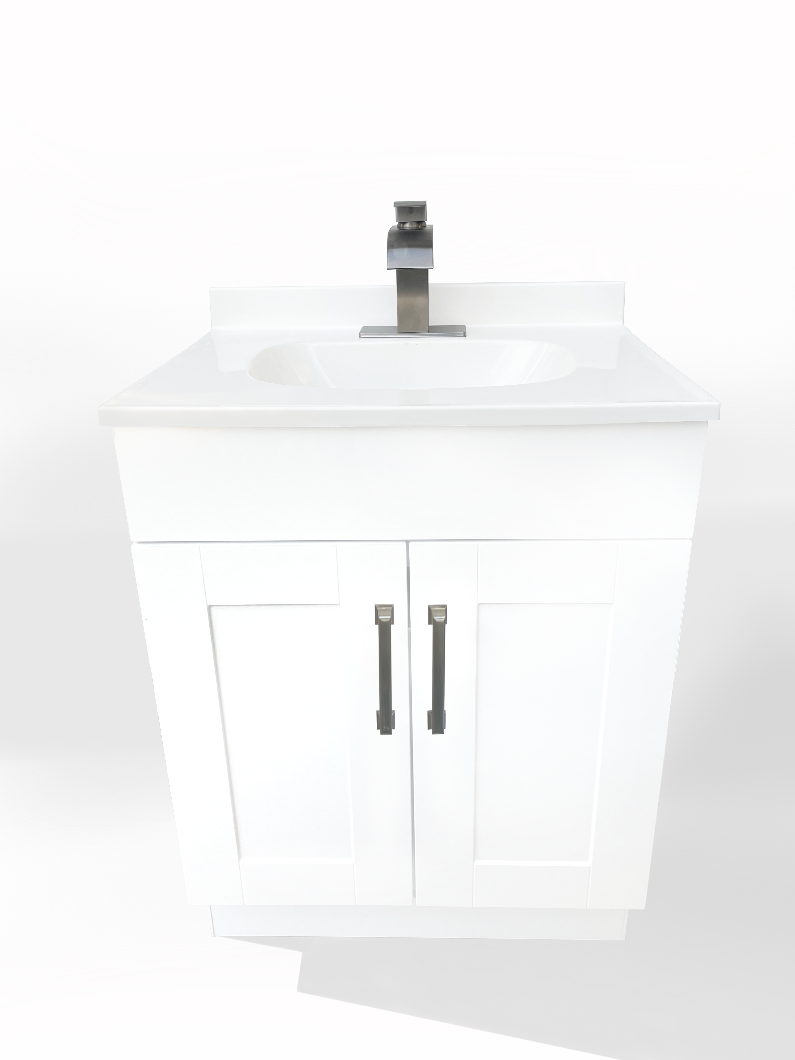 White Portable Sink with Marble Top
